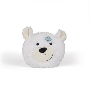 Grünspecht Mon petit ours polaire chauffant en noyaux de cerise avec housse lavable pour enfants, doudou chauffant en cas de douleurs abdominales et de rhume (373-V1)