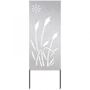 VidaXL Panneau décoratif de jardin Argenté 50 x 140 cm