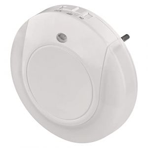 EMOS Veilleuse LED avec capteur crépusculaire et interrupteur, luminosité réglable, lumière d'orientation pour chambre d'enfant, escalier, sommeil, P3317, blanc