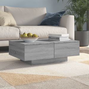 VidaXL Table basse Sonoma gris 90x60x31 cm Bois d'ingénierie