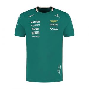 Aston Martin T-Shirt Pilote Fernando Alonso 14 Officiel Formule 1 Homme Vert