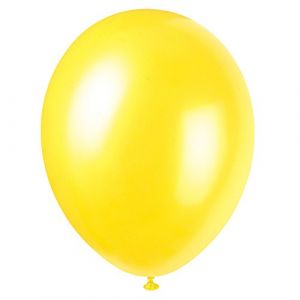 Unique Party 56873 - Paquet de 50 Ballons Nacrés en Latex - 30 cm Jaune Soleil