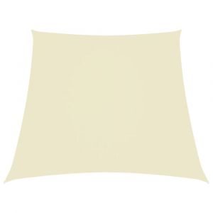 Image de Voile toile d'ombrage parasol tissu oxford trap&egrave;ze 3/4 x 3 m cr&egrave;me 02_0009763