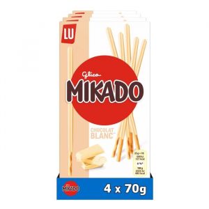 Lu Mikado Chocolat Blanc 70g - Lot de 4