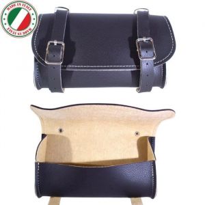 Cyclingcolors SACOCHE DE SELLE VELO NOIR SIMILI CUIR BOUCLE VINTAGE RETRO ANCIEN VILLE FIXIE