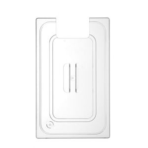 Hendi Gastronorm Couvercle avec d&eacute;coupe sous vide pour r&eacute;cipient gastronorme, r&eacute;sistant &agrave; des temp&eacute;ratures de -40 &deg;C &agrave; 110 &deg;C, passe au lave-vaisselle, GN 1/2, 265 x 325 mm, transparent, polycarbonate