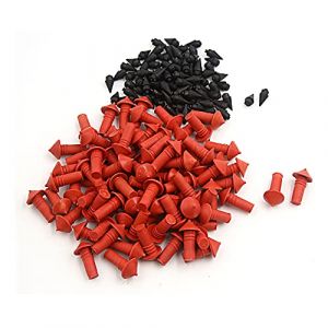 Sourcing map 170 Pcs Universel Réparation pneus Forme Champignon Rouge Place Bouchons Noir 7mm
