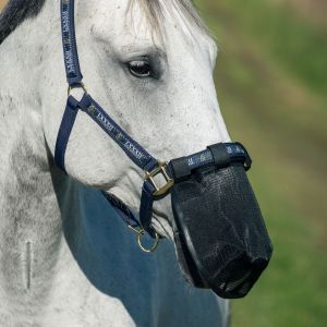 Horze Masque protège-naseaux anti-mouches - Noir - Taille: Poney