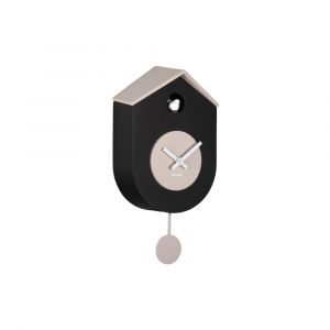 Present time Horloge murale thermoplastique gris chaud 9.2x17.5x33.2cm