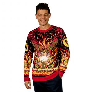 Lord of the Rings Balrog Knitted Christmas Jumper - XS