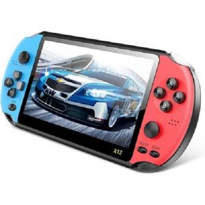 Riff Console de jeu X12 avec 2000 jeux et écran 5,1 pouces Écran LCD TFT 8 Go Bleu Rouge
