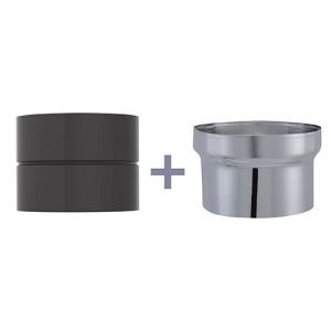 Isotip Joncoux Adaptateur pour raccordement D 125 noir mat cm