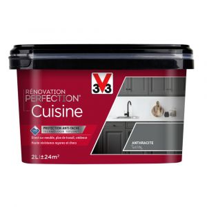 V33 PEINTURE RENO PERFECTION CUISINE GRIS ANTHRACITE SAT 2L