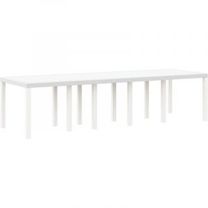 VidaXL Table de Jardin Blanche 300x100x73 cm Poly Rattan, Table de Jardin Blanche 150x100x73 cm Poly Rattan
