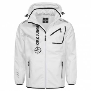 KIRKJUB&Oslash;UR "Alvik" Hommes Veste SOFTSHELL 10 000 mm colonne d'eau blanc/noir