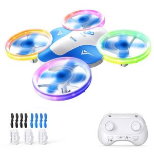 Image de Korffe Mini Drone Pour Enfants De 6 7 8 9 Et 10 Ans Et Plus, Jouet Avion Telecommande Pour Enfants Et Debutants Avec Lumieres Led, I-Korffe