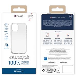 Muvit Coque Crystal Soft Transparente: Apple Iphone 12