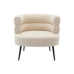 Fauteuil en tissu beige CAMEDO