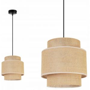 Lampe Suspendu Plafond Lustre Abat-Jour Boho Juta