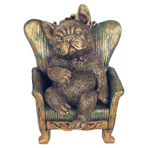 Signes Grimalt Figurine de bouledogue en r&eacute;sine pour une d&eacute;coration d'int&eacute;rieur moderne - D&eacute;tails r&eacute;alistes et design &eacute;l&eacute;gant