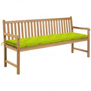 VidaXL Banc de jardin avec coussin vert vif 175 cm Bois de teck massif. Produit Neuf ! Garantie 0 ans !