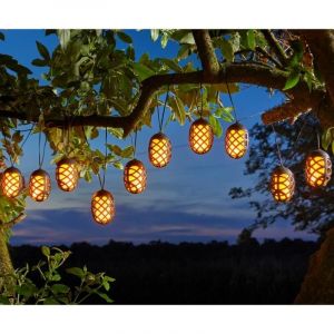 Smart Garden Guirlande solaire 10 lanternes effet flamme