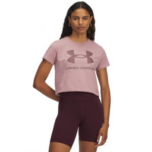 Under Armour T-shirt logo ss femme rose