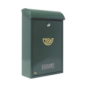 Amig - Boîte aux Lettres extérieure | Bocacartas pour Murs, Murs ou Portes | Idéal pour collecter des Lettres extérieures | Fabriqué en Acier | Couleur Verte | Dimensions : 40 x 25 x 10 cm