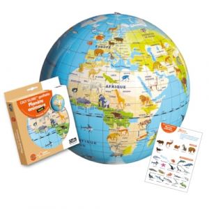 Caly Ballon globe terrestre Planete Animaux (x2)