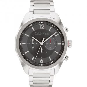 Calvin Klein Pour homme. Montre chronographe analogique Force argen