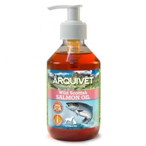 Arquivet Huile de saumon &eacute;cossais - pour chats et chiens 250 ml - Nourriture compl&eacute;mentaire - Omega 3 et 6 - Vitamine E