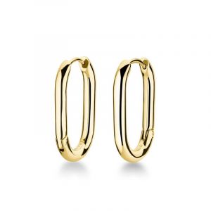 Rosefield Boucles d'Oreilles "Large Oval Hoops Gold" - JEOLG-J567
