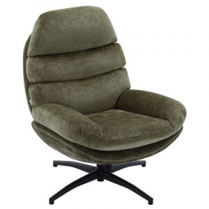Image de Fauteuil pivotant en tissu vert lizuta