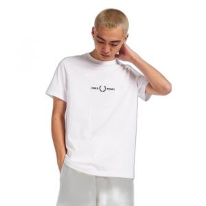 Fred Perry T-shirt EMBROIDERED T-SHIRT - Couleur Unique,XXL,XL,IT XL - Taille Blanc