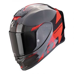 Scorpion Exo Casque intégral R1 Evo Carbon Air Rally noir/rouge- XL