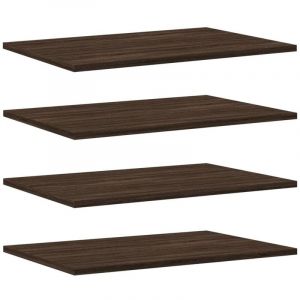 VidaXL &Eacute;tag&egrave;res murales 4 pcs ch&ecirc;ne marron 60x40x1,5cm bois ing&eacute;nierie