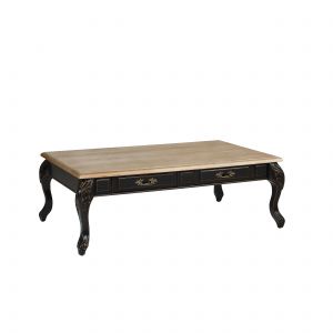 Table basse rectangulaire en chêne blanche