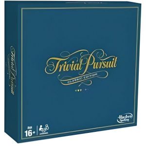 Hasbro Pour Trivial Pursuit Edition Classique 2400 Questions - Version FR - Plateau Retro, Vintage - Jeu de Societe Quiz Culture generale - ado, Adulte