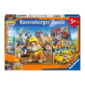 Ravensburger Puzzle Enfant - Lot de 3 puzzles 49 pi&egrave;ces - V&eacute;hicules de travail / Rubben - Fille ou gar&ccedil;on d&egrave;s 5 ans - Puzzle de qualit&eacute; sup&eacute;rieure - 3 posters inclus - 12004168