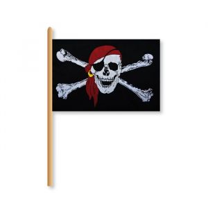 Drapeau sur baton Icare Distribution Pirate 45x30 cm (x12)