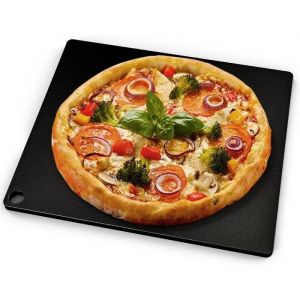 Onlyfire Planche &agrave; Pizza Acier R&eacute;fractaire pour Four/Barbecue, Chauffage Rapide, Nettoyage Facile, 40.5x35.5x0.6 cm.