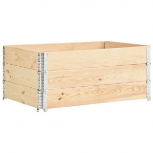 VidaXL Colliers de palette 3 pcs 100x150 cm Bois de pin solide