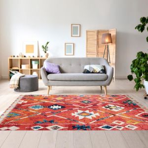 Image de Unamourdetapis Tapis Berber Tribal MK 02 80x150, par, Tapis moderne 80 x 150 cm Orange