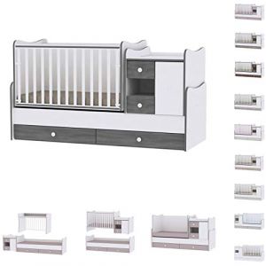 Image de Lorelli Lit bébé évolutif/combiné MiniMax 3en1 Gris