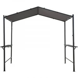 Habitat et Jardin Pergola tonnelle pour barbecue - 277 x 149 cm - Anthracite