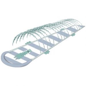 TOBOGGAN AQUATIQUE ARROSEUR Crocodile 550cm, 6+