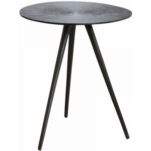 Aubry Gaspard Table ronde métal zinc antique Diamètre 40cm