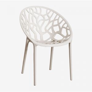Lot de 4 chaises de salle à manger empilables Ores SKLUM Tapioca Beige 79 cm