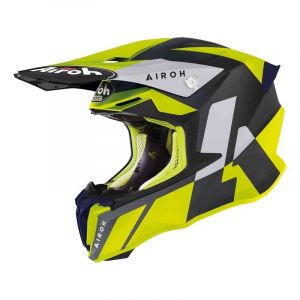 Airoh Casque cross Twist 2.0 Lift jaune fluo/bleu brillant- L