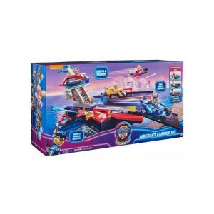 Spin Master Coffret Geant La Super Pat Patrouille Film Quartier General Marine Xxl + Véhciule Chase - Set Figurine Voiture + 1 Carte Animal